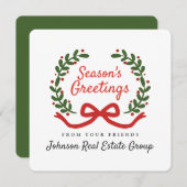 Weihnachtsfeier | Holiday Greetings Feiertagskarte (Vorne/Hinten)