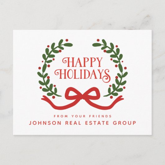 Weihnachtsfeier | Holiday Greetings Postkarte (Vorderseite)