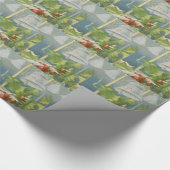 Weihnachtsfeier Holly and Bells Geschenkpapier (Ecke)