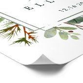 Weihnachtsfeier im botanischen Grünen Begrüßungsze Poster (Ecke)