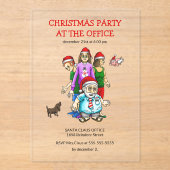 Weihnachtsfeier im Büro Acryleinladungen (Vorderseite)