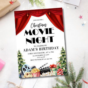 Weihnachtsfeier im Freien Filmabend Geburtstag Einladung