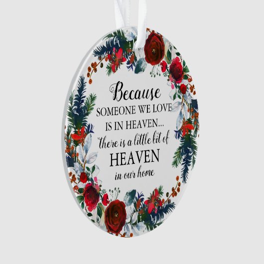 Weihnachtsfeier | Im Himmel Ornament (Vorderseite)