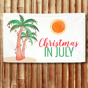 Weihnachtsfeier im Juli Palmbaum-Banner Banner
