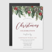 Weihnachtsfeier im Party Magneteinladung (Vorne/Hinten)