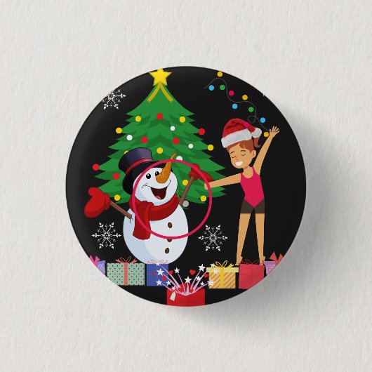 Weihnachtsfeier im rhythmischen Sport Button (Vorderseite)