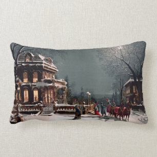 Weihnachtsfeier im viktorianischen Stil Kissen