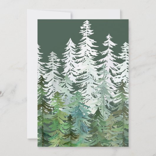 Weihnachtsfeier im Wald Einladung (Rückseite)