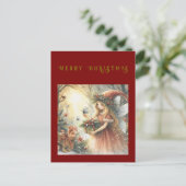 Weihnachtsfeier im Wald Feiertag Postkarte (Stehend Vorderseite)