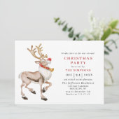 Weihnachtsfeier im Wasserfarben Einladung (Stehend Vorderseite)
