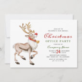 Weihnachtsfeier im Wasserfarben Einladung (Vorderseite)