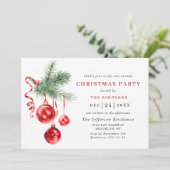 Weihnachtsfeier im Wasserfarben Einladung (Stehend Vorderseite)