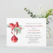 Weihnachtsfeier im Wasserfarben Einladung (Stehend Vorderseite)