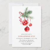 Weihnachtsfeier im Wasserfarben Einladung (Vorderseite)