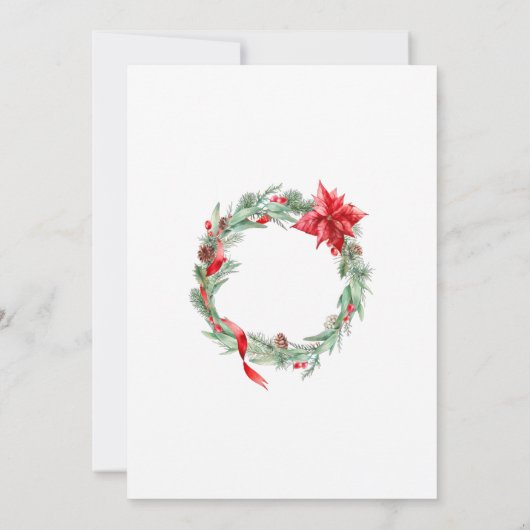 Weihnachtsfeier im Wasserfarben Einladung (Rückseite)