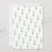 Weihnachtsfeier im Wasserfarben Pine Tree Einladung (Rückseite)