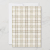 Weihnachtsfeier im zarten Beige-Gingham-Look Einladung (Rückseite)