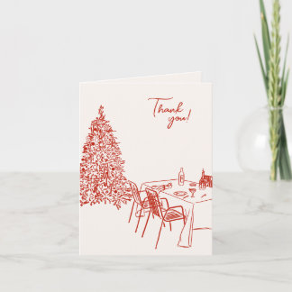 Weihnachtsfeier im Zeichen des Roten Dankeskarte