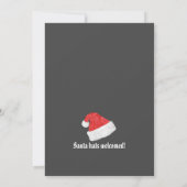 Weihnachtsfeier in der Roten Weihnachtsmannmütze Ankündigung (Rückseite)