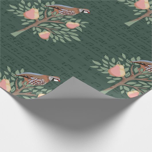 Weihnachtsfeier in einer Birne Geschenkpapier (Ecke)