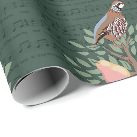 Weihnachtsfeier in einer Birne Geschenkpapier (Rolleneckpunkt)