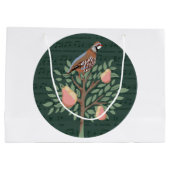 Weihnachtsfeier in einer Birne Große Geschenktüte (Rückseite)