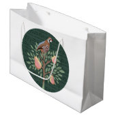 Weihnachtsfeier in einer Birne Große Geschenktüte (Vorderseite Schrägansicht)