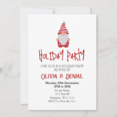 Weihnachtsfeier in Gnome Einladung (Vorderseite)