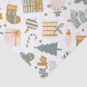 Weihnachtsfeier in Grün und Gold Seidenpapier (Detail)