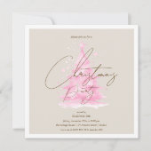 Weihnachtsfeier in heißen rosa Farben Einladung (Vorderseite)