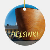 Weihnachtsfeier in Helsinki Keramik Ornament (Hinten)