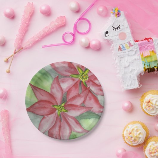 Weihnachtsfeier in Poinsettia Pappteller (Party)