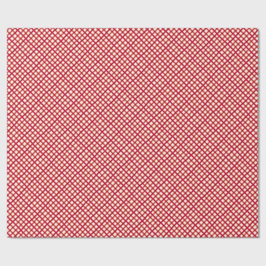 Weihnachtsfeier in Red Gingham überprüft Geschenkpapier (Flach)