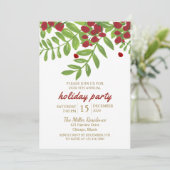 Weihnachtsfeier in Rot und Grün Einladung (Stehend Vorderseite)