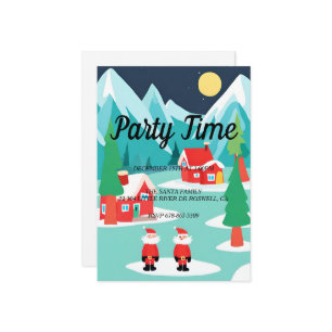 Weihnachtsfeier in Santa NorthPole Einladung