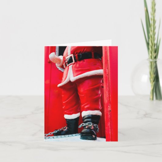 Weihnachtsfeier in Schwierigkeiten? Feiertagskarte (Vorderseite)