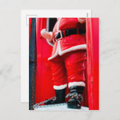 Weihnachtsfeier in Schwierigkeiten? Feiertagspostkarte (Vorne/Hinten)