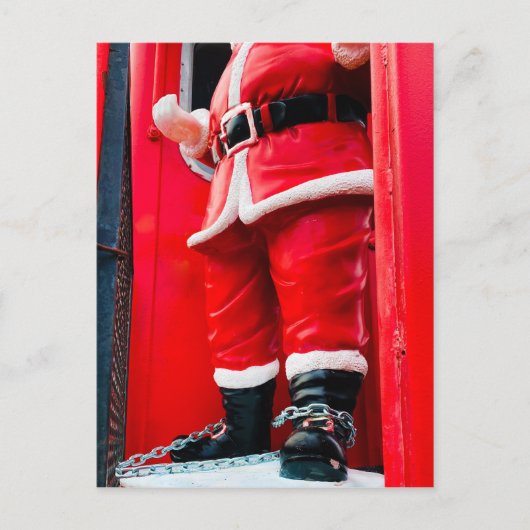 Weihnachtsfeier in Schwierigkeiten? Feiertagspostkarte (Vorderseite)