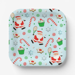 Weihnachtsfeier in Tennis Pappteller