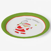 Weihnachtsfeier in Tennis Pappteller (Schrägansicht)