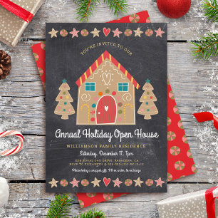 Weihnachtsfeier Ingwerbrot Open House Einladung