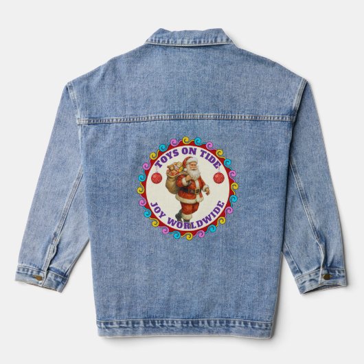 Weihnachtsfeier Jeansjacke (Rückseite)