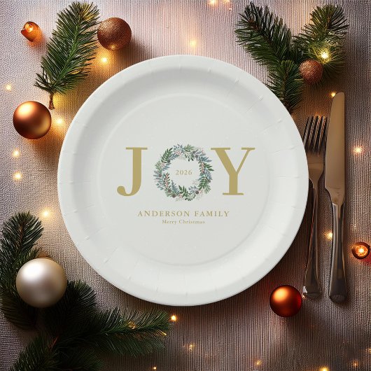 Weihnachtsfeier "Joy" Pappteller
