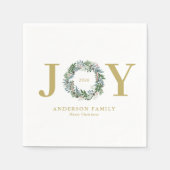 Weihnachtsfeier "Joy" Serviette (Vorderseite)
