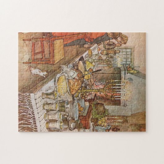 Weihnachtsfeier Julaftonen von Carl Larsson Puzzle (Horizontal)