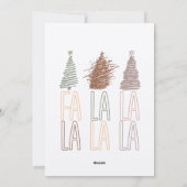 Weihnachtsfeier Kaffeekitte Ölmalerei Feiertagskarte (Rückseite)