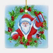 Weihnachtsfeier Keramik Ornament (Rückseite)