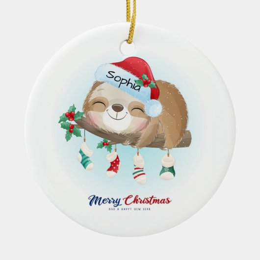 Weihnachtsfeier Keramik Ornament (Vorne)