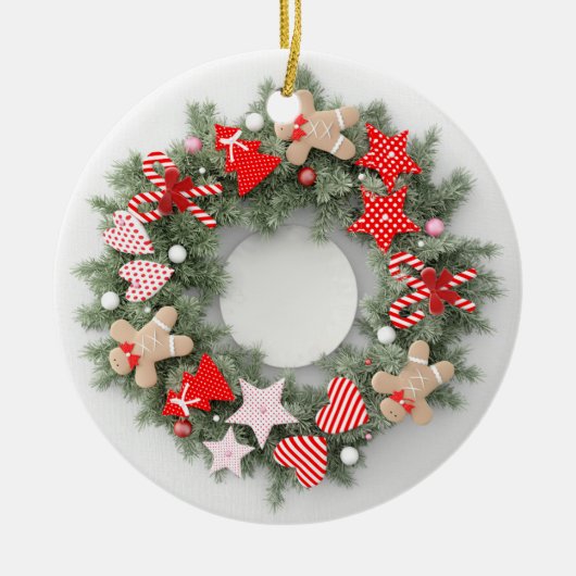 Weihnachtsfeier Keramik Ornament (Vorne)