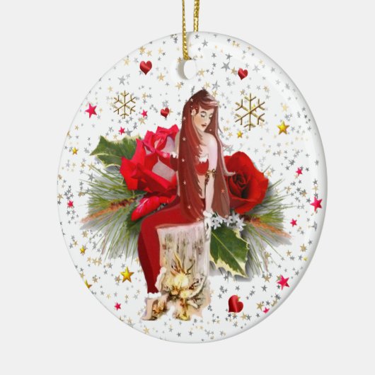 Weihnachtsfeier Keramik Ornament (Links)